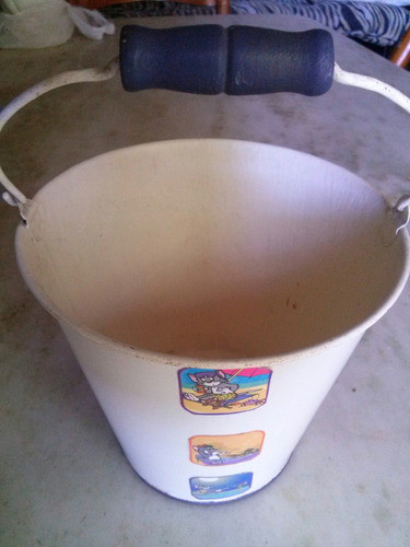 Balde Infantil De Chapa Pintado C/asa 0