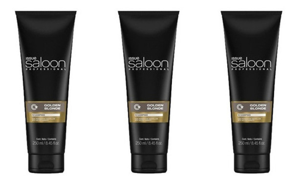 Kit X 3 Shampoo Matizador Golden Blonde Issue Dorado X 250ml 0