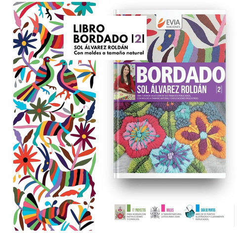 Libro Bordado Mex 2 - Sol Alvarez Roldán - Evia Ediciones 0