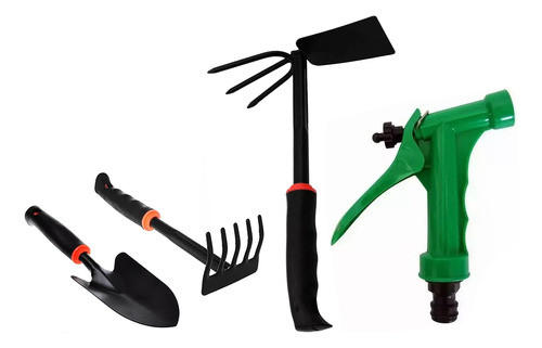 Azada C/espatula + Azada + Pala Portatil + Pistola Riego 1/2 0