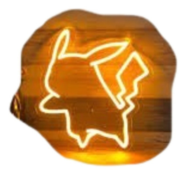 Cartel Pikachu Neon Led Acrilico Transparente 0