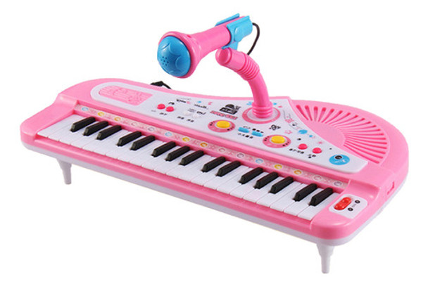 Teclas De Piano 37 Microfone Musical Para Crianças Com Piano 0