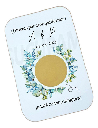 Tarjetas Raspaditas Personalizadas 0