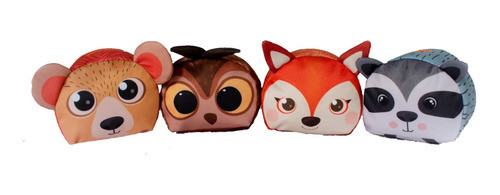 Muñecos Tela Animales Del Bosque Cubos Sensoriales Cascabel 0