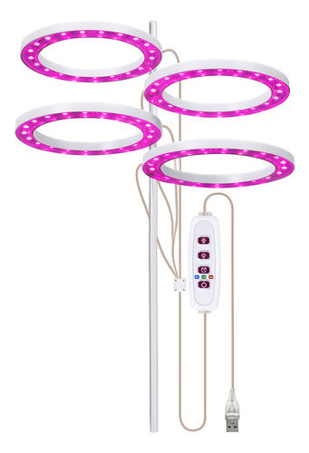 Lâmpada De Crescimento Usb Ajustável Plant Spectrum Led 0