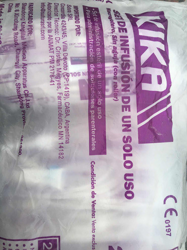 Guías Set De Infusión Macrogotero Para Suero S/aguja X 50 U. 0