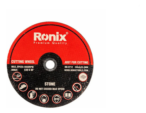 Disco De Corte Para Piedra De 230mm Ronix H15rh-3712 0