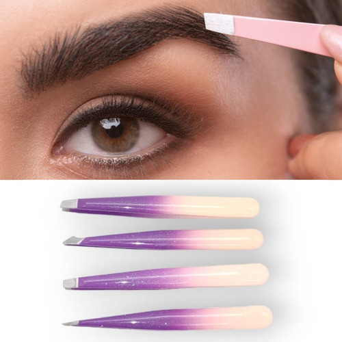 Set De 4 Pinzas Para Depilar Acero Inoxidable Cejas Bozo 0