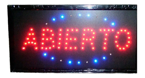 Cartel Led Abierto Led Intermitente 0