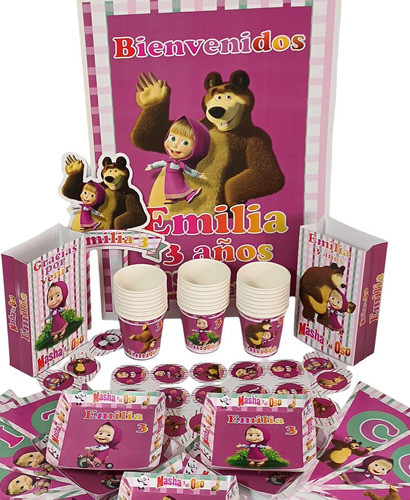 Cotillón Infantil Personalizado X 10 Masha 0