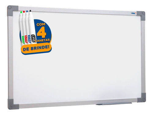 Lousa Quadro Branco 100x70 Escritório Escrever Aula Brindes 0