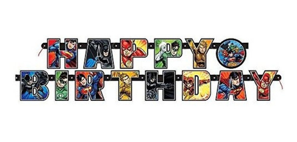 Bandera De Cumpleaños De La Liga De La Justicia De 6.5 Pies 0