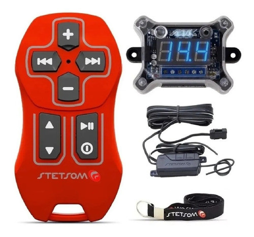 Voltímetro Digital Som Carro Stetsom Mini Vt + Controle Sx L 0
