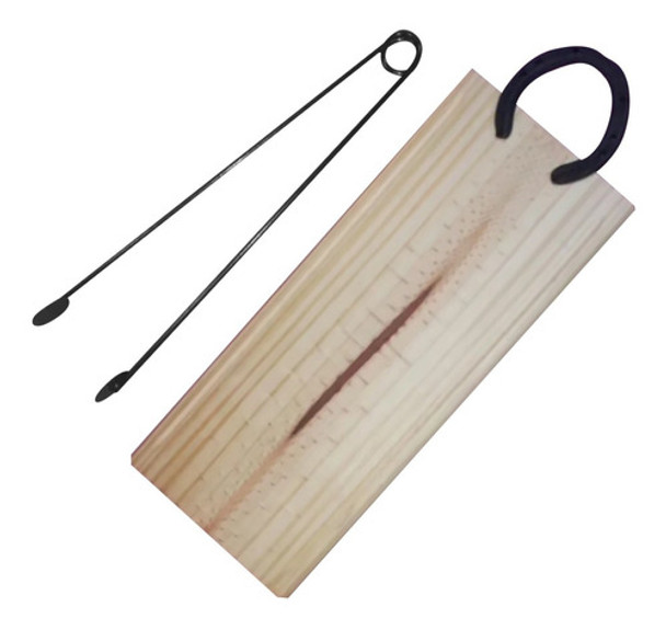 Kit Asador Tabla Madera Asado Picadas Pinza Laser Gratis 0