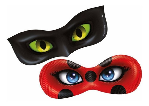 Máscara Lady Bug  - Miraculous - 12 Unidades 0