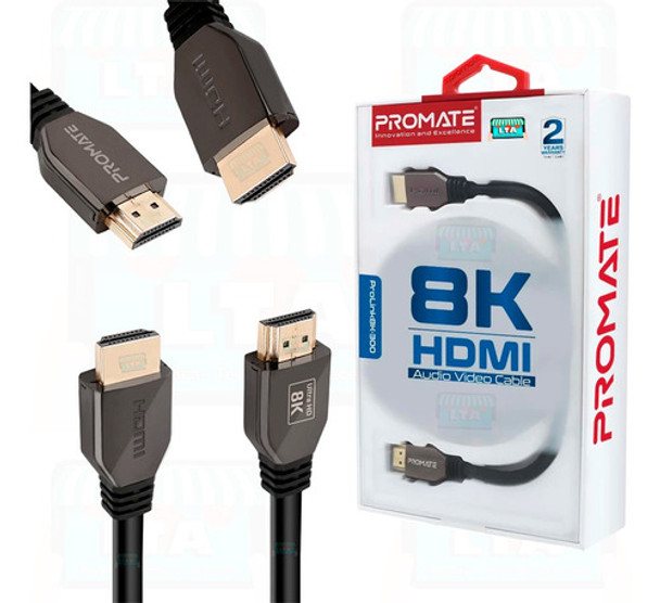 Cable Hdmi 2.1 Pm300 8k 4k Hdr Earc 3 Metros Garantia X Vida 0