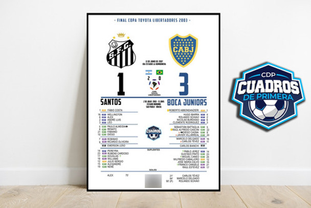 Poster Boca Vs Santos Final Libertadores 2003 0