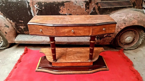 Antigua Consola De Arrime De Cedro. 0