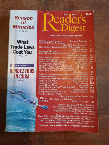 Revista Selecciones Reader´s Digest En Inglés Mayo 93 0