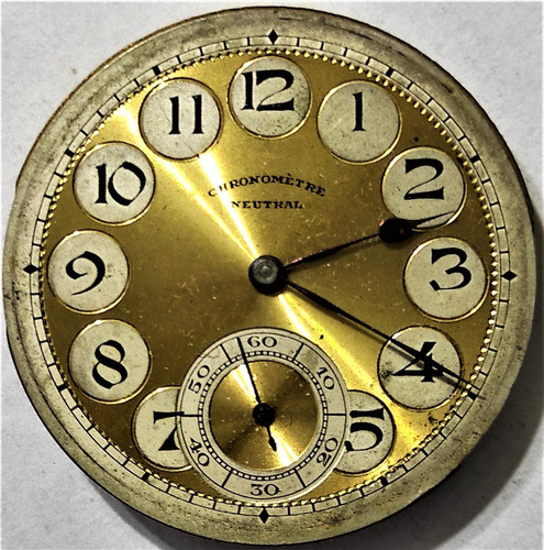 Maquina Reloj De Bolsillo Neutral - Funcionando - Diam 46 Mm 0
