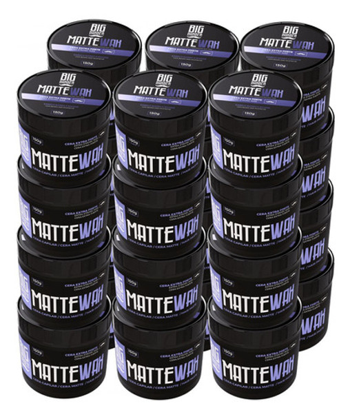 Cera Modeladora Matte Wax Big Barber 150g Pomada Kit 24 Unid 0