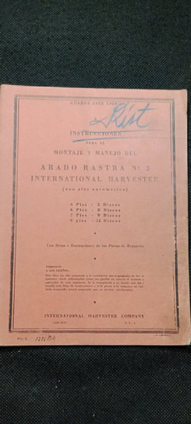 Catalogo Antiguo Rastra Arado Internationalharvester 3 0