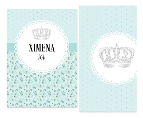 Kit Imprimible Coronita Flores Tiffany Candy Bar Tukit 0