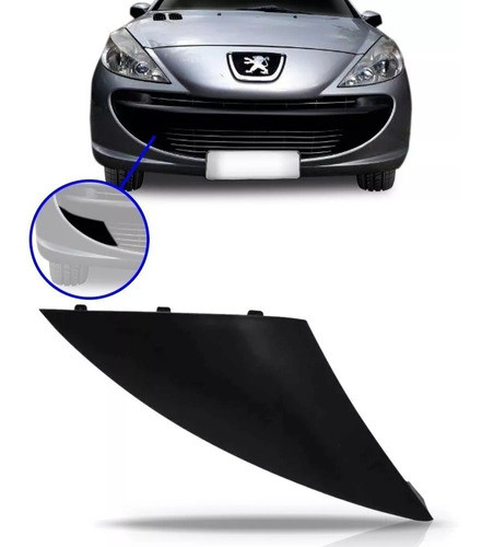 Tampa Reboque Parachoque Dianteiro Peugeot 207 2009 A 2014 0