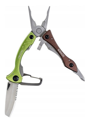 Pinza Gerber Crucial Pocket Verde 0238 De 9 Usos 0
