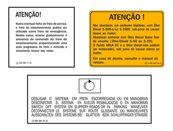Etiquetas Para-brisa Compatível Com Mb Atego - F Grátis 0