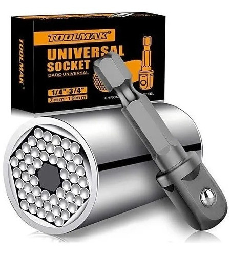 Dado  Universal  De 7 -19 Mm + Adaptador Para Taladro Milok 0