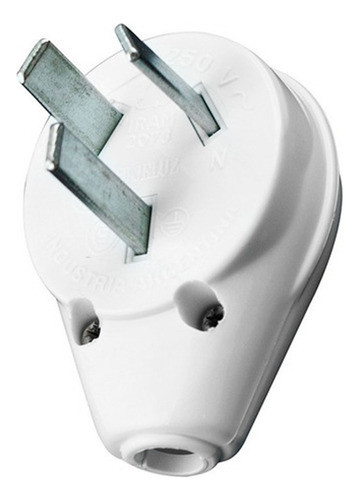 Macho Bipolar 3 Patas Blanco Ficha 10a Jeluz Electro Medina 0