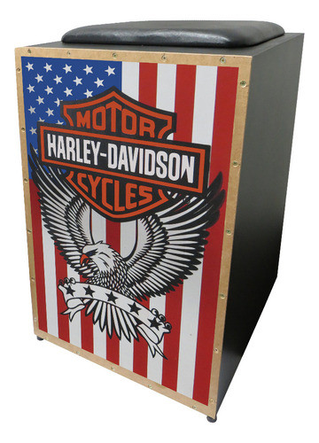 Cajon Jaguar Percussion Harley Davidson Eletroacustico 0