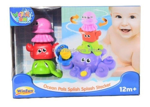 Pulpo Didáctico Apilador Juguete Para El Baño Win Fun 0