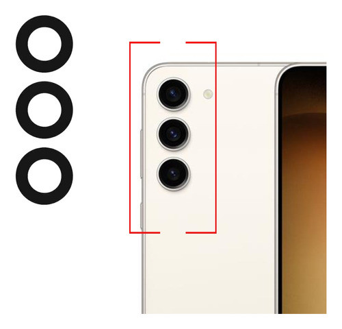 Vidrio Lente Camara Cristal Compatible Samsung S23 S911 0