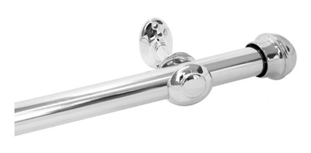 Kit Com 2 Varões Para Cortinas 3m E 2m Cromado Metálico 0 Kit Com 2 Varões Para Cortinas 3m E 2m Cromado Metálico 0