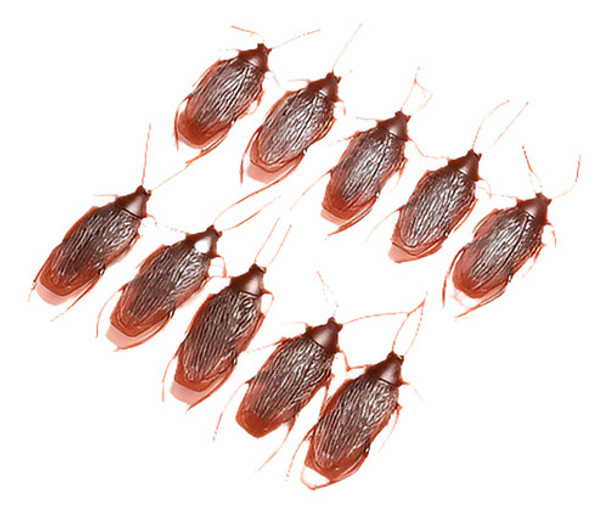 10 X Plástico Falso Cucaracha Roach Juguete Broma Broma Truc 0