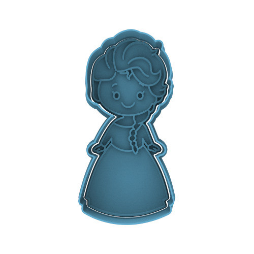 Elsa Frozen Chibi Cortante Para Galletas 0