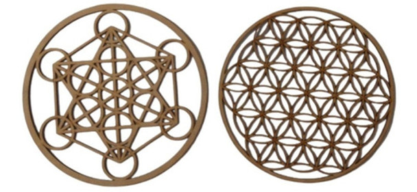 1 Flor De La Vida  + 1 Cubo Metatron  En 10 Cm 0 1 Flor De La Vida  + 1 Cubo Metatron  En 10 Cm 0