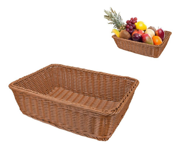Cesta Retangular De Vime Trançado Pão Frutas Para Servir 0 Cesta Retangular De Vime Trançado Pão Frutas Para Servir 0