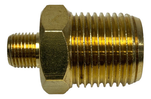 Niple Latão Duplo Adaptador Conexão Metal 1/2 X 1/8 Npt 0