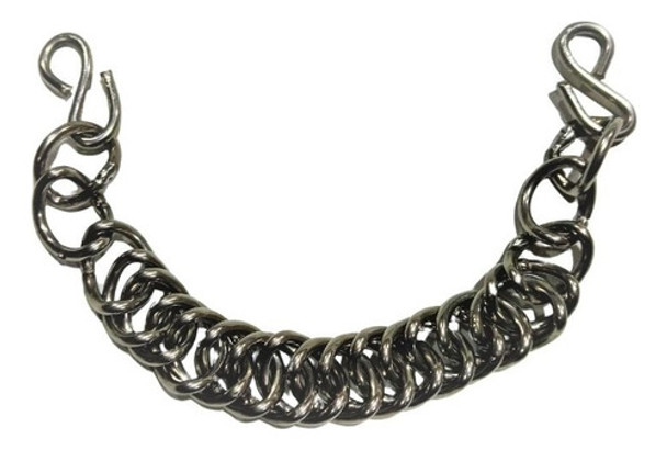 Barbada Doble Acero Inoxidable Con Ganchos Freno Caballo 0