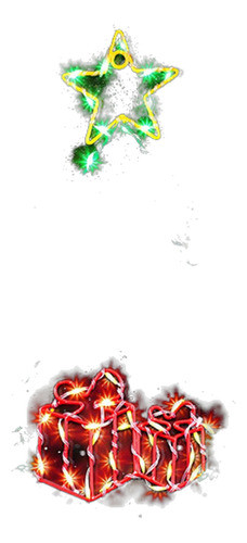 Luces Ventana Silueta Árbol Navidad 38cm Hiboom 0