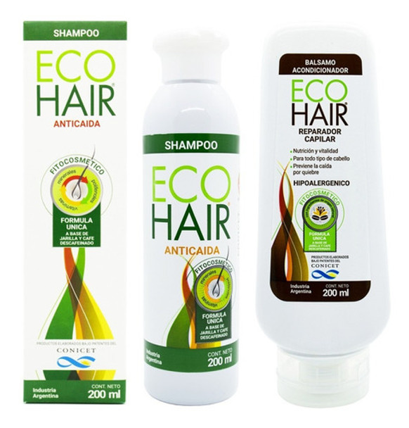 Eco Hair Shampoo + Acondicionador Tratamiento Anticaída Pelo 0