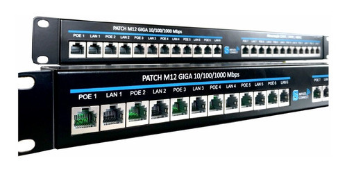 Regua Patch Panel Poe 24volts 12 Portas /1000-envio Imediato 0