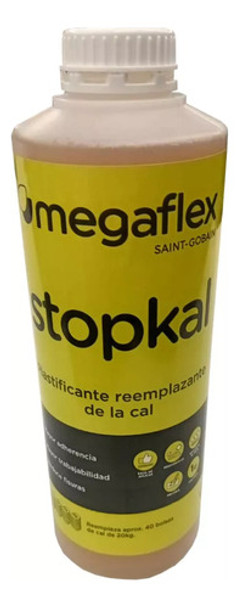 Stopkal  De Megaflex Plastificante Que Reemplaza La Cal 1 Lt 0