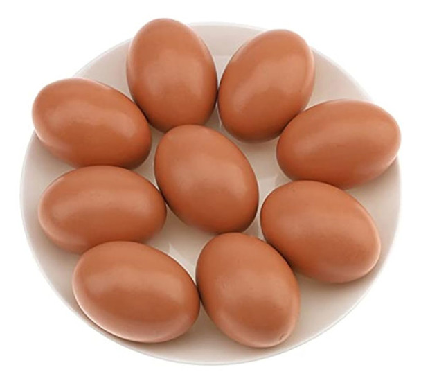 Gresorth 9 Piezas Decoración De Huevos De Madera Falsos Coci 0