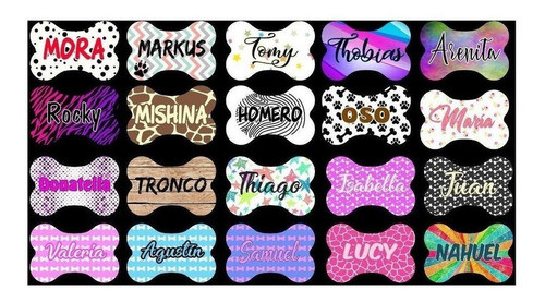 Plantilla Identificación Huesito Para Perros Editable Psd 0