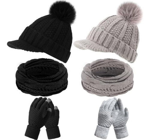 Hicarer Juego De 6 Gorros De Invierno, Bufanda, 0