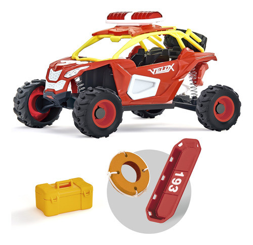 Carro Velox Utv Resgate Com Acessórios Usual Brinquedos 0